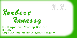 norbert nanassy business card